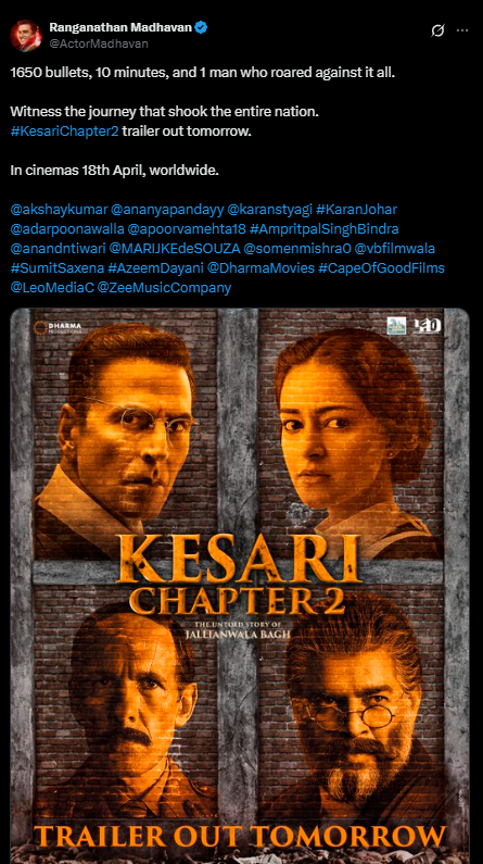 kesari chapter 2 trailer